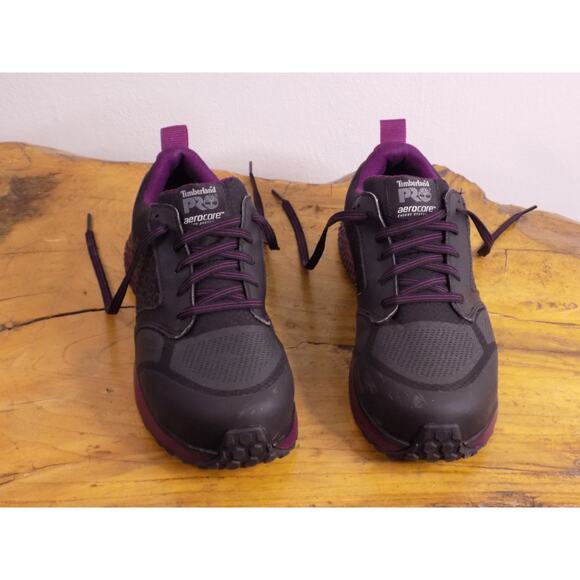 Timberland Shoes - Timberland Womens size 9 Reaxion Composite Toe Work sneaker black/purple